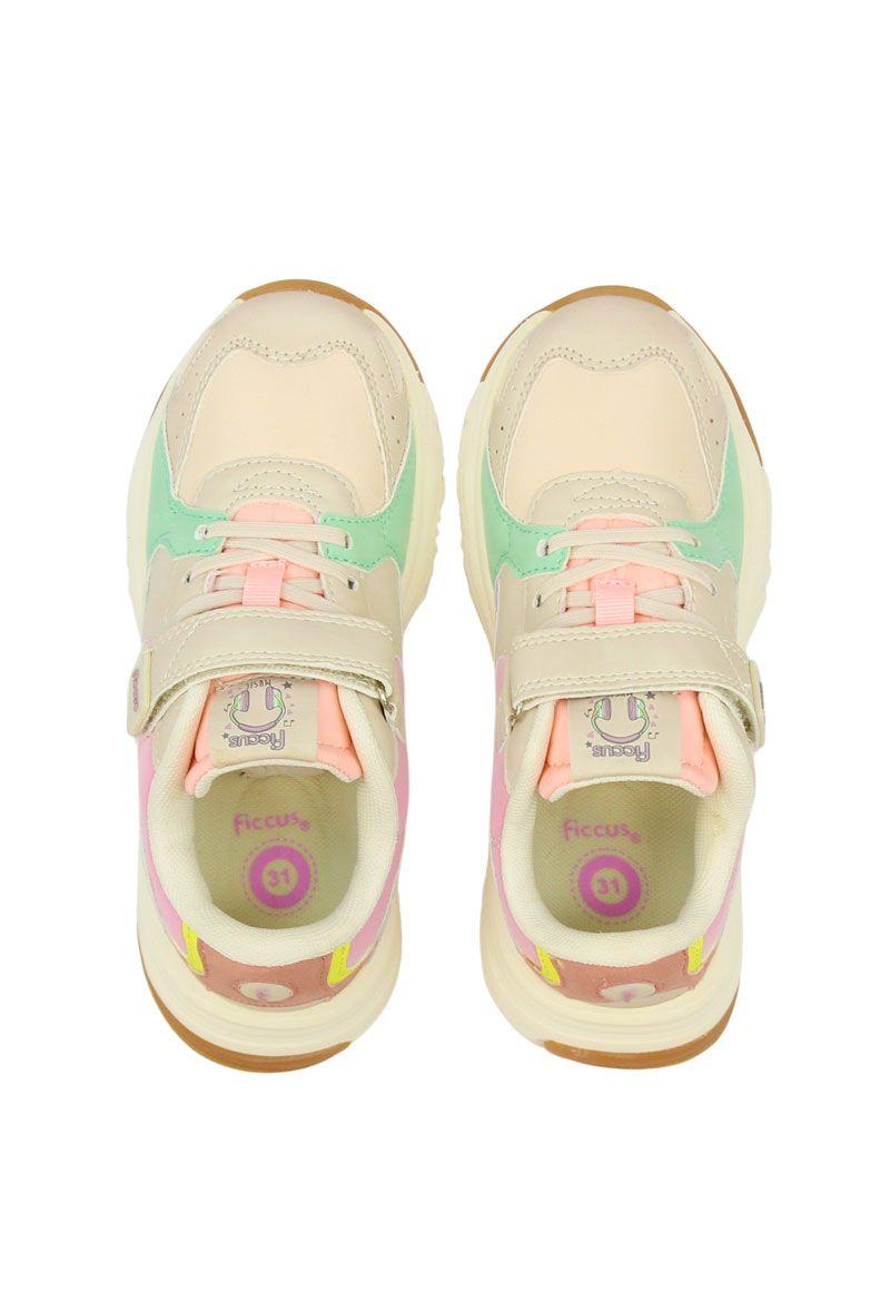 Zapatilla sport velcro elástico junior niña 892-2