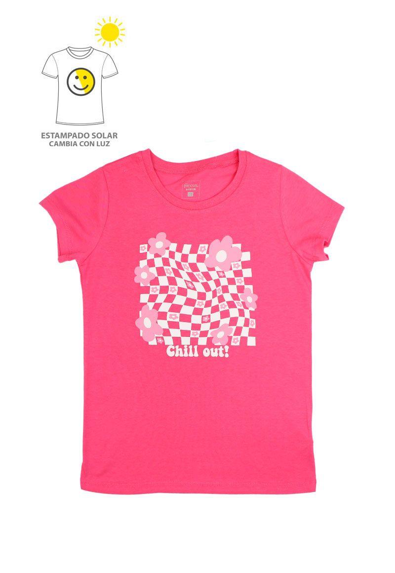 Polera jr niña estampado solar 798-0