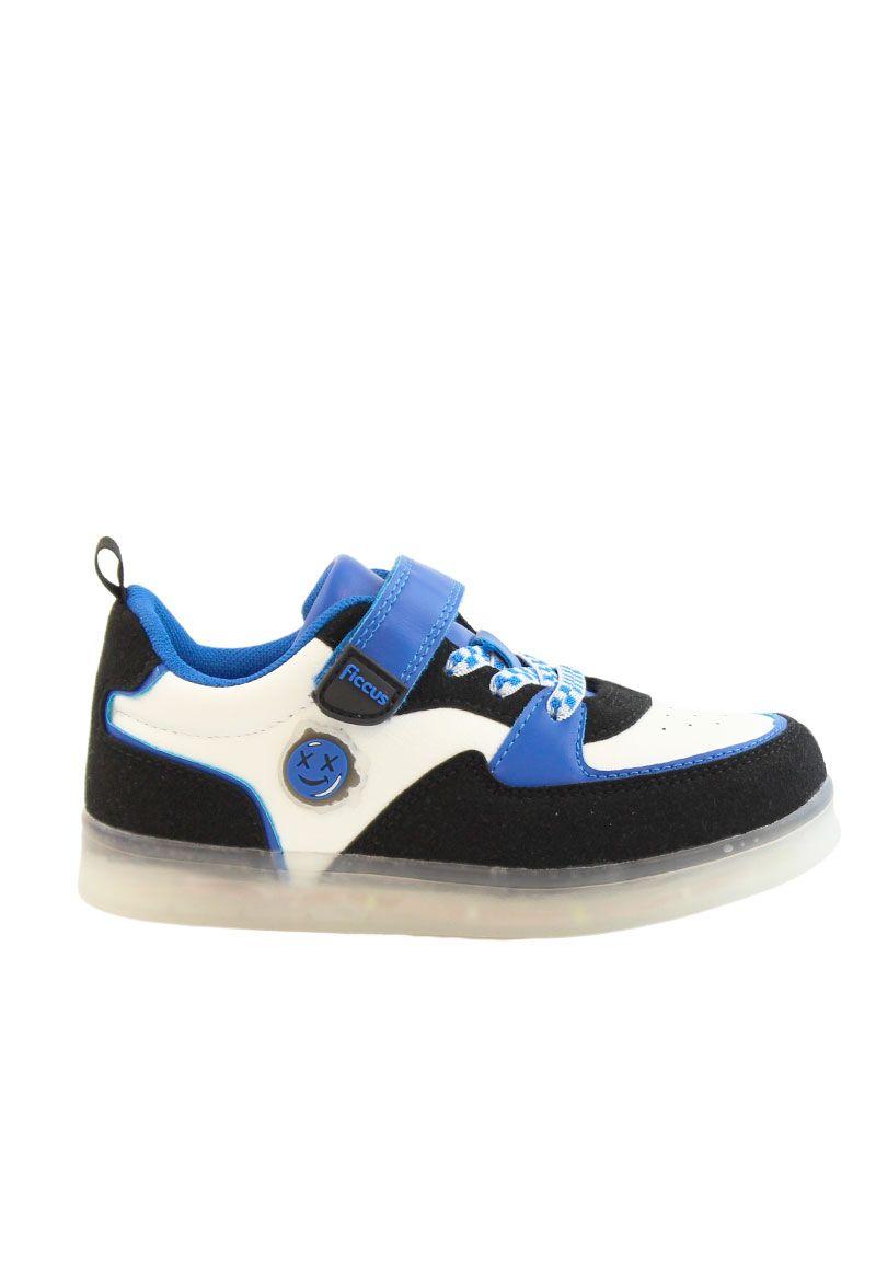 Zapatilla led velcro elástico junior niño  952-0