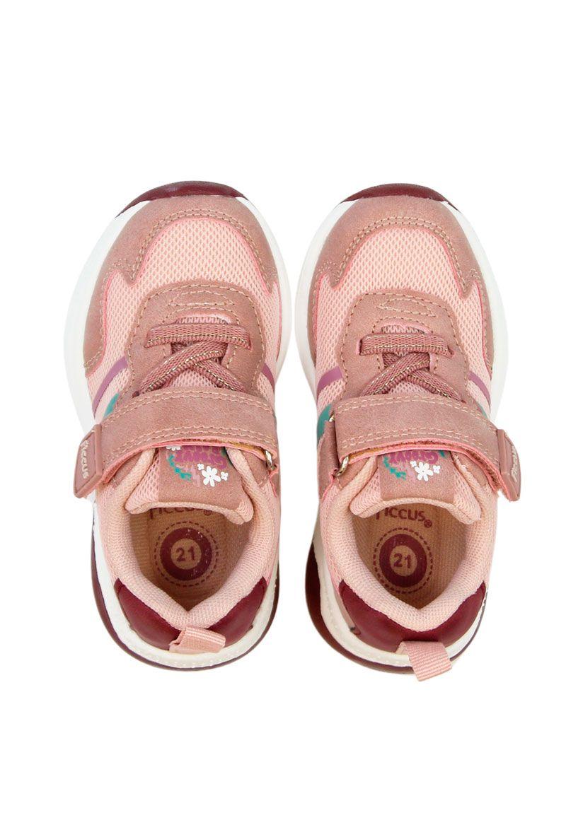 Zapatilla sport velcro elástico principiante niña 827-2