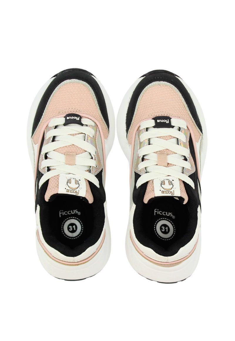 Zapatilla sport velcro elástico junior niña 897-2