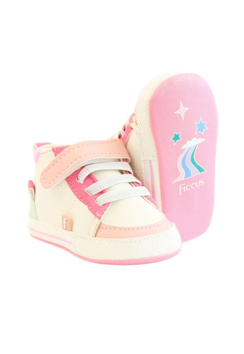 Zapatilla velcro elástico newborn niña 802-2