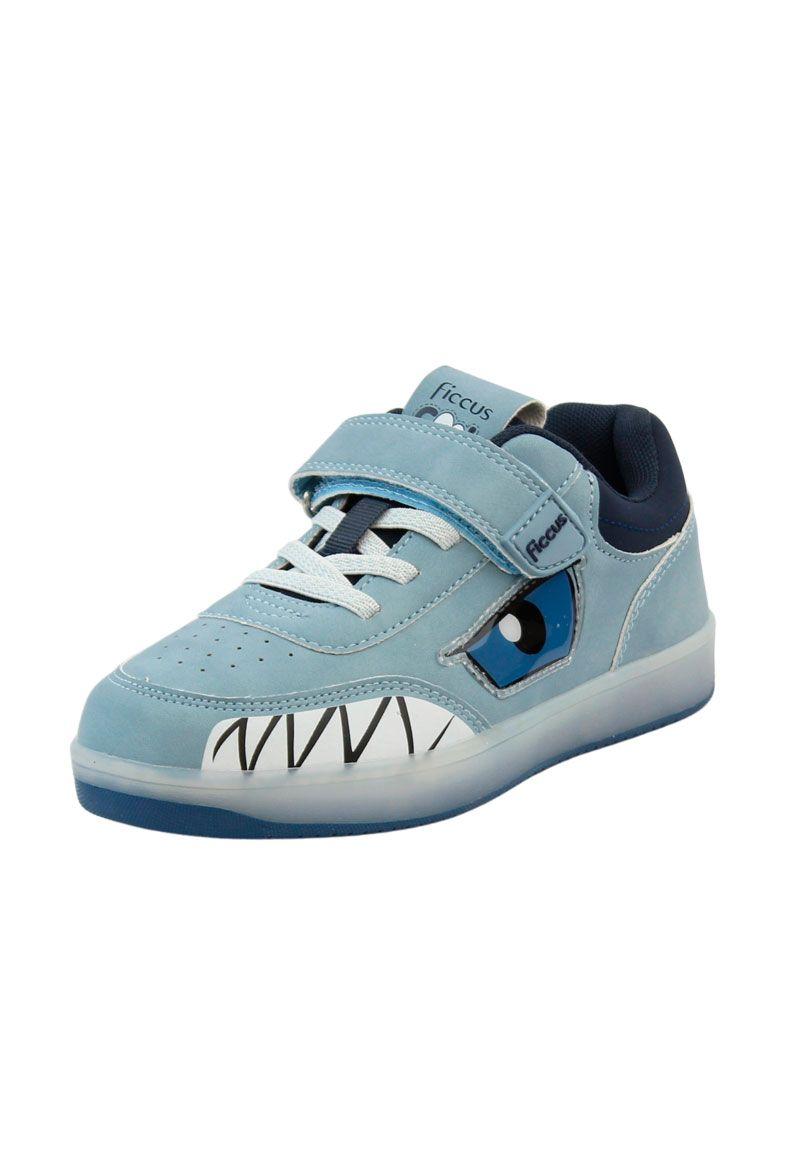 Zapatilla power ligths led velcro elástico junior niño 949-1
