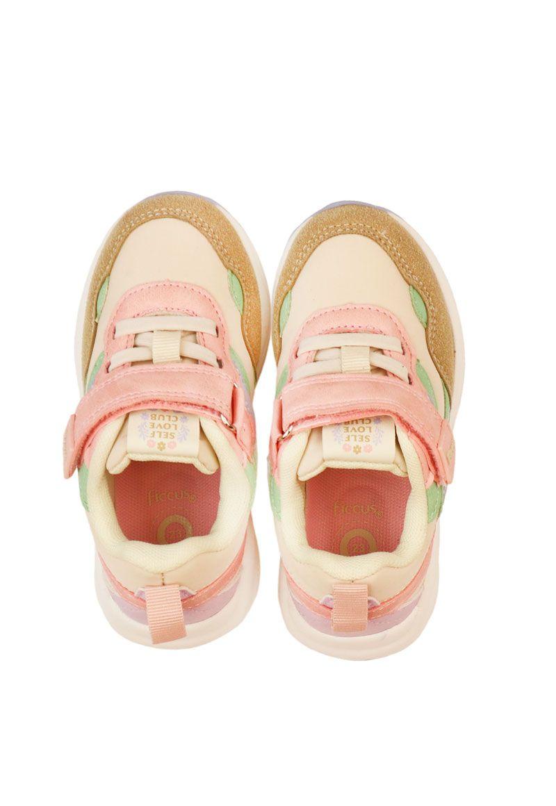 Zapatilla sport velcro elástico principiante niña 823-2