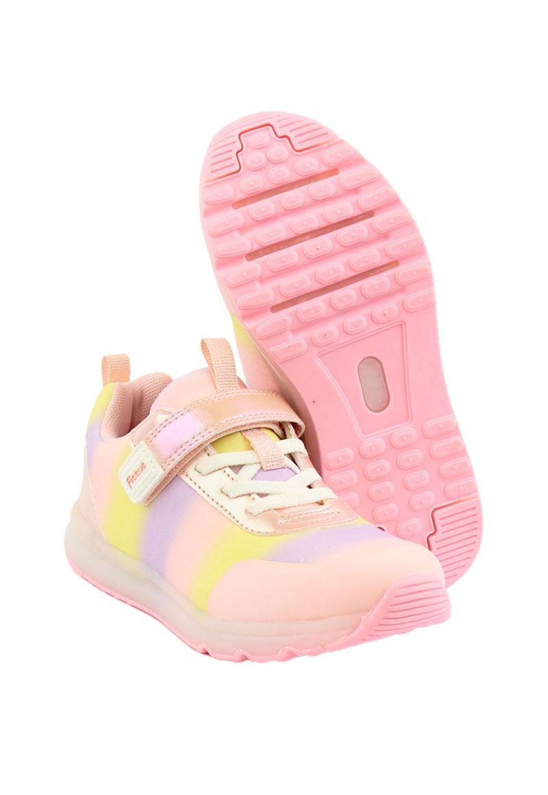 Zapatilla led  velcro elástico w24 niña 951-3