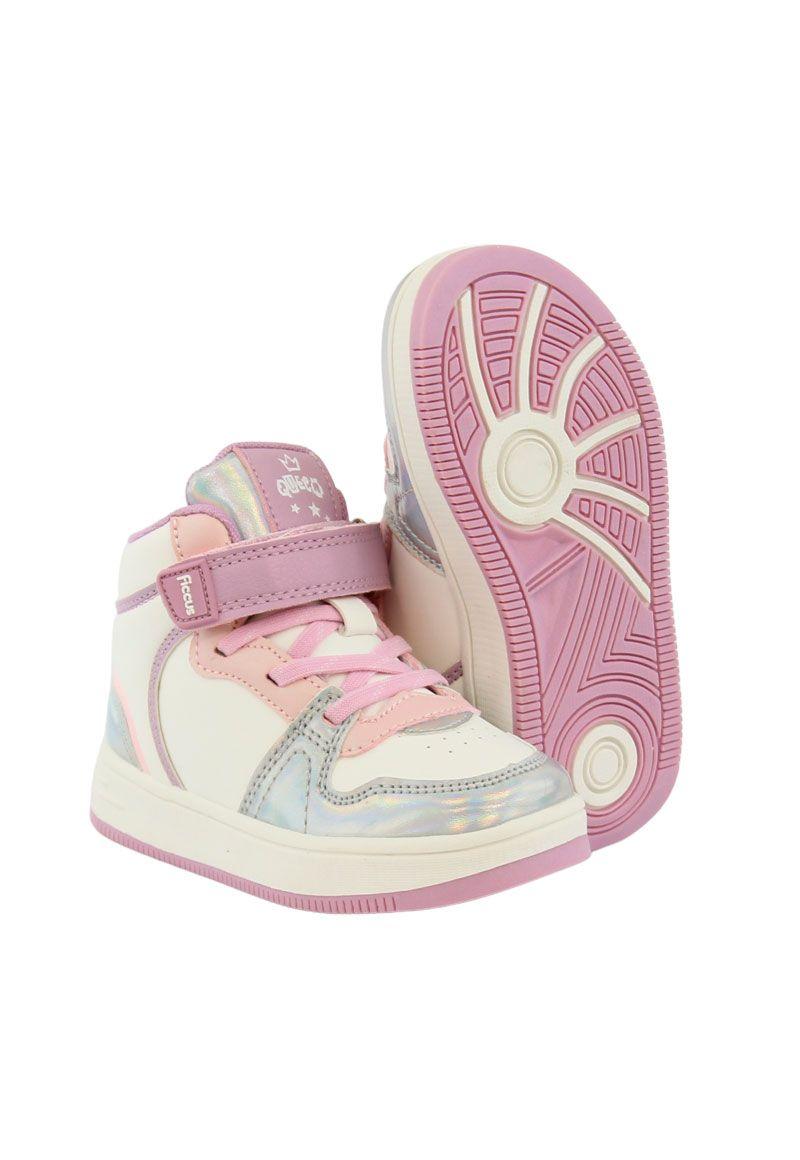 Zapatilla urbana caña velcro elástico principiante niña 823-3
