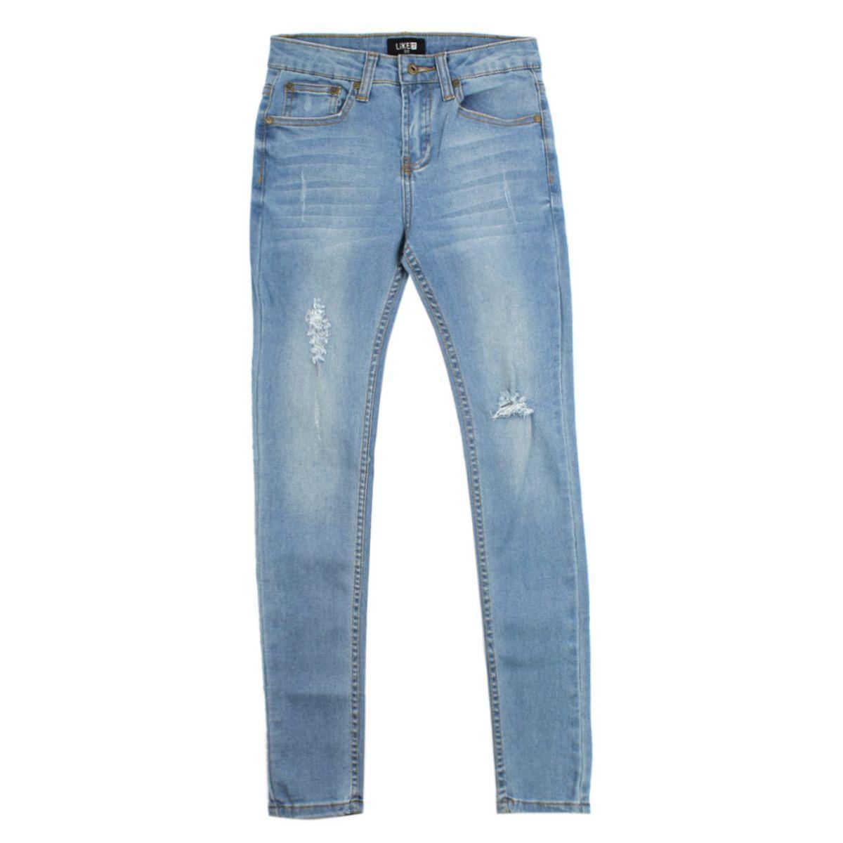 Jeans Teens Niña Con Roturas Nostalgic Ficcus-0