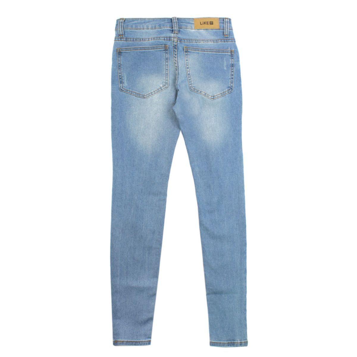 Jeans Teens Niña Con Roturas Nostalgic Ficcus-1