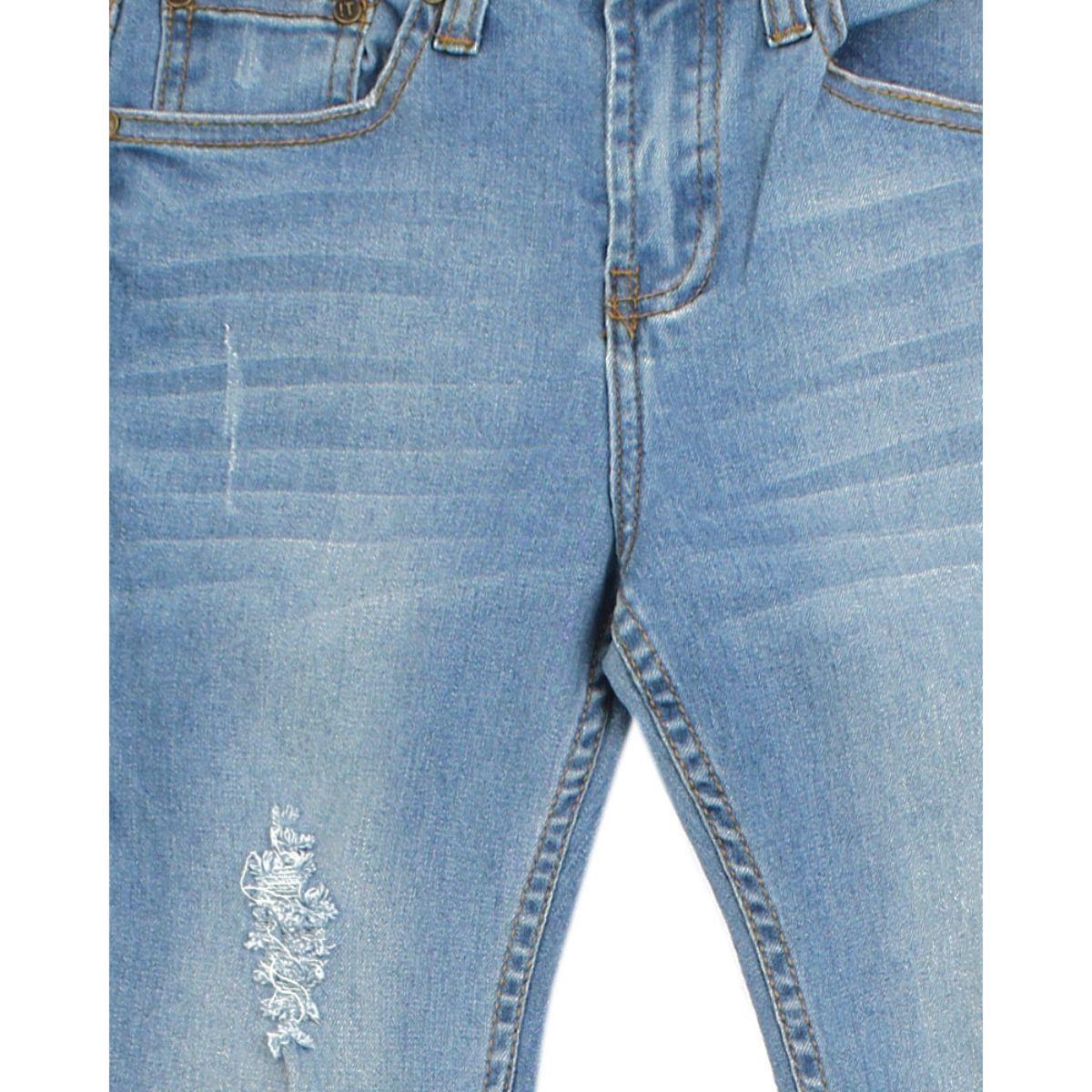 Jeans Teens Niña Con Roturas Nostalgic Ficcus-2