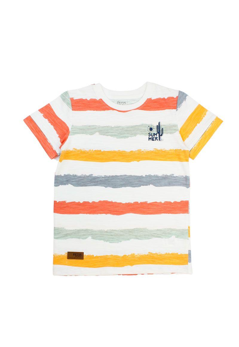Polera kids niño slub listado free 227-0