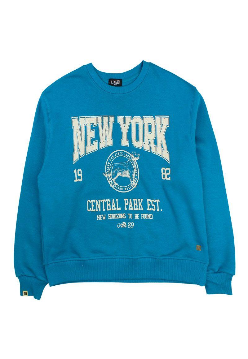 Polerón teens niña estampado preppy 539-1