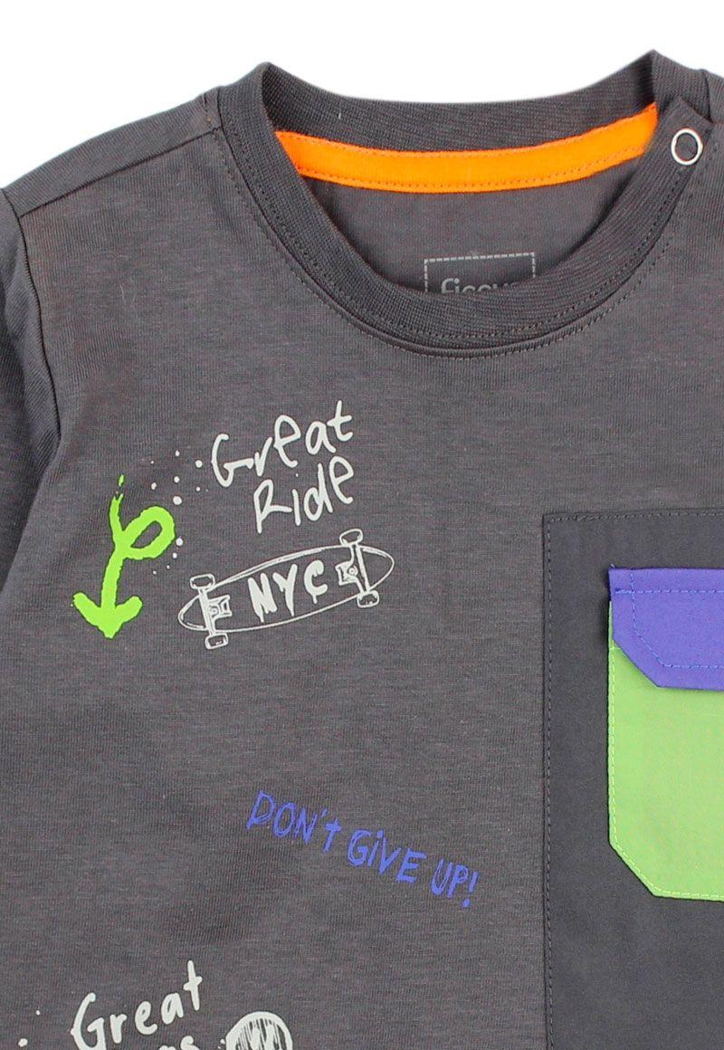 Polera kids niño bolsillo contraste liberty 226-2