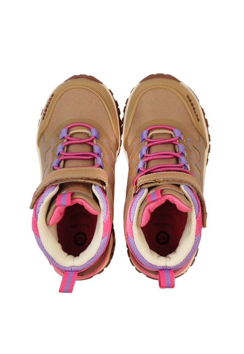 Zapatilla outdoor caña velcro elástico kids niña 845-2