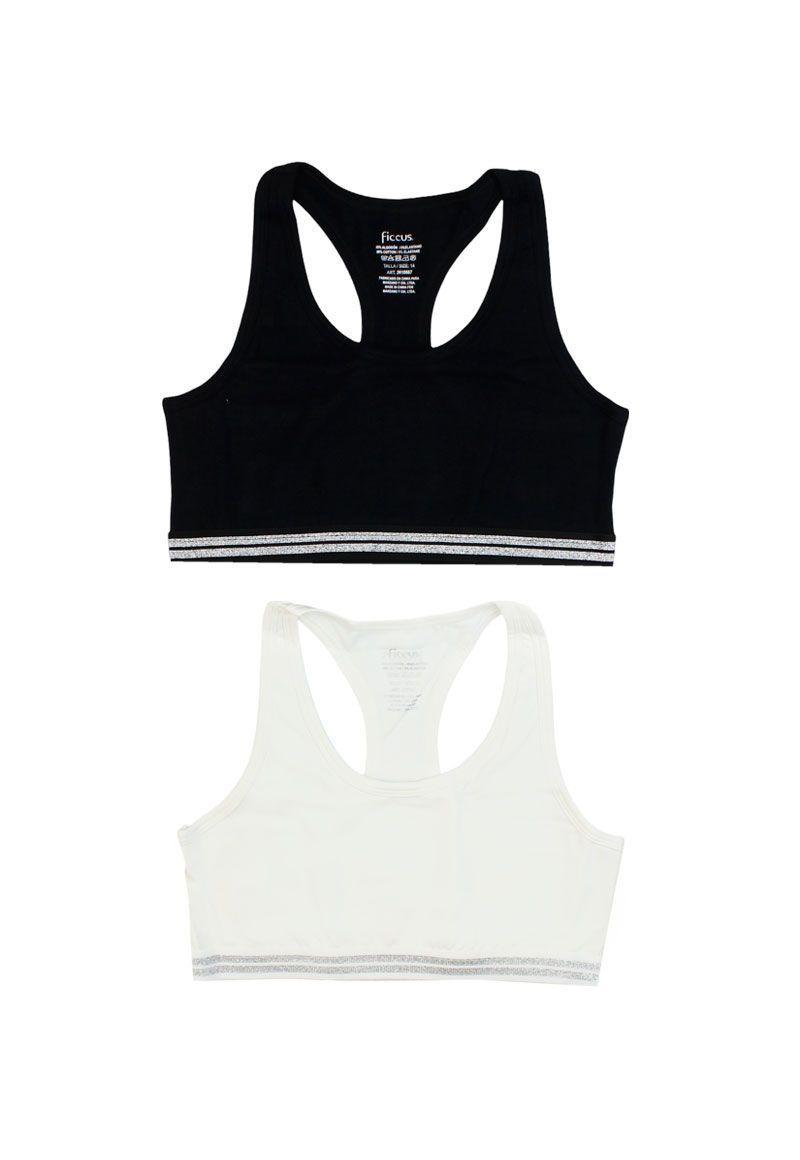 Pack doble sosten teens niña  liso 667g-0