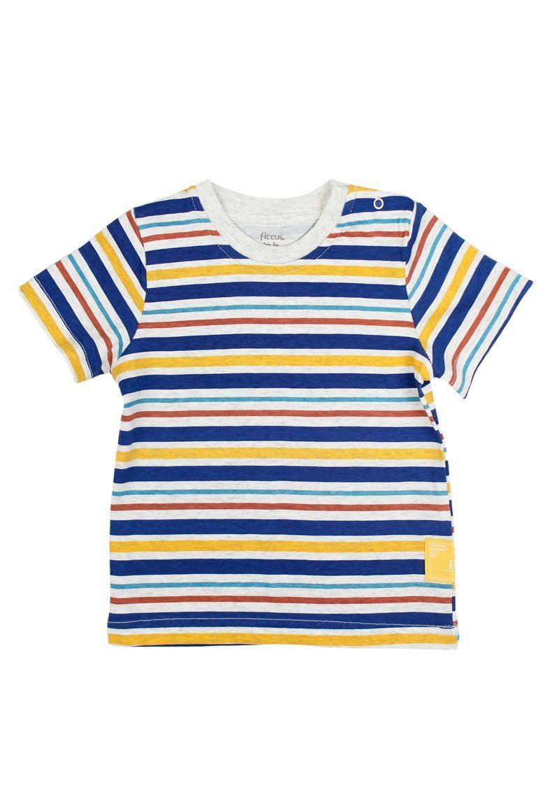 Polera bb niño listada earth 141-0
