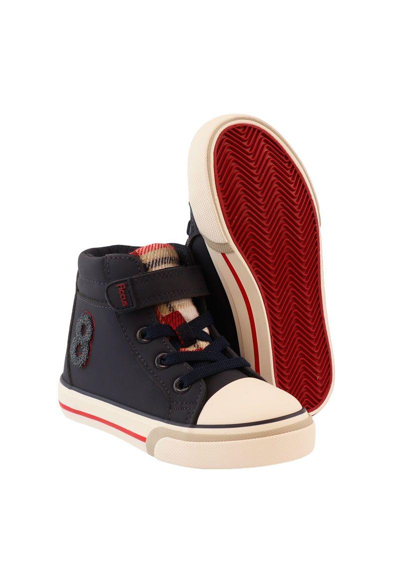 Zapatilla urbana caña velcro elástico kids niño 856-3