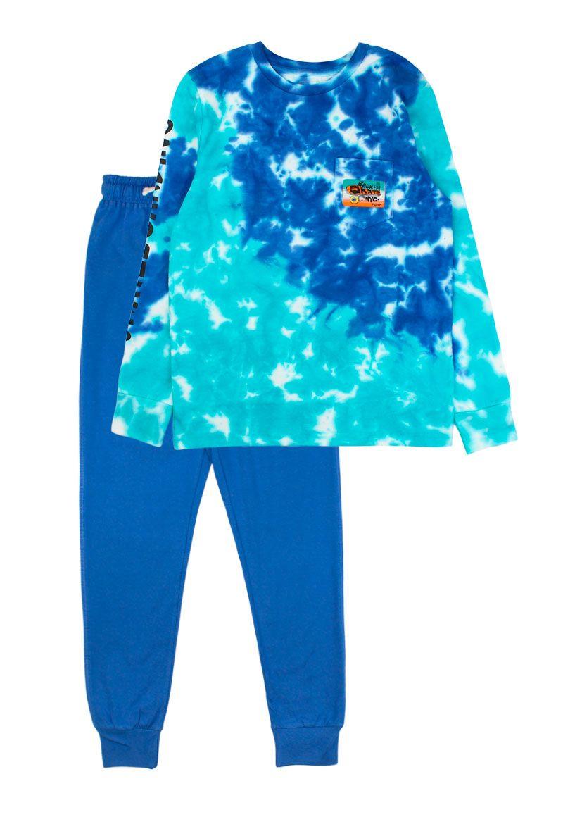 Pijama junior niño tie dye skateboarding 357b-0