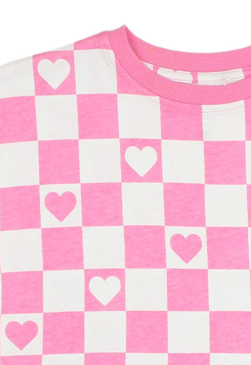 Polera jr niña cuadriculada go 395-2