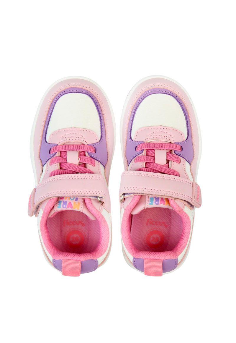 Zapatilla urbana velcro elástico kids niña 859-2