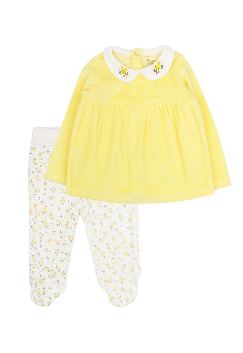 Conjunto newborn niña plush daisies 124-0