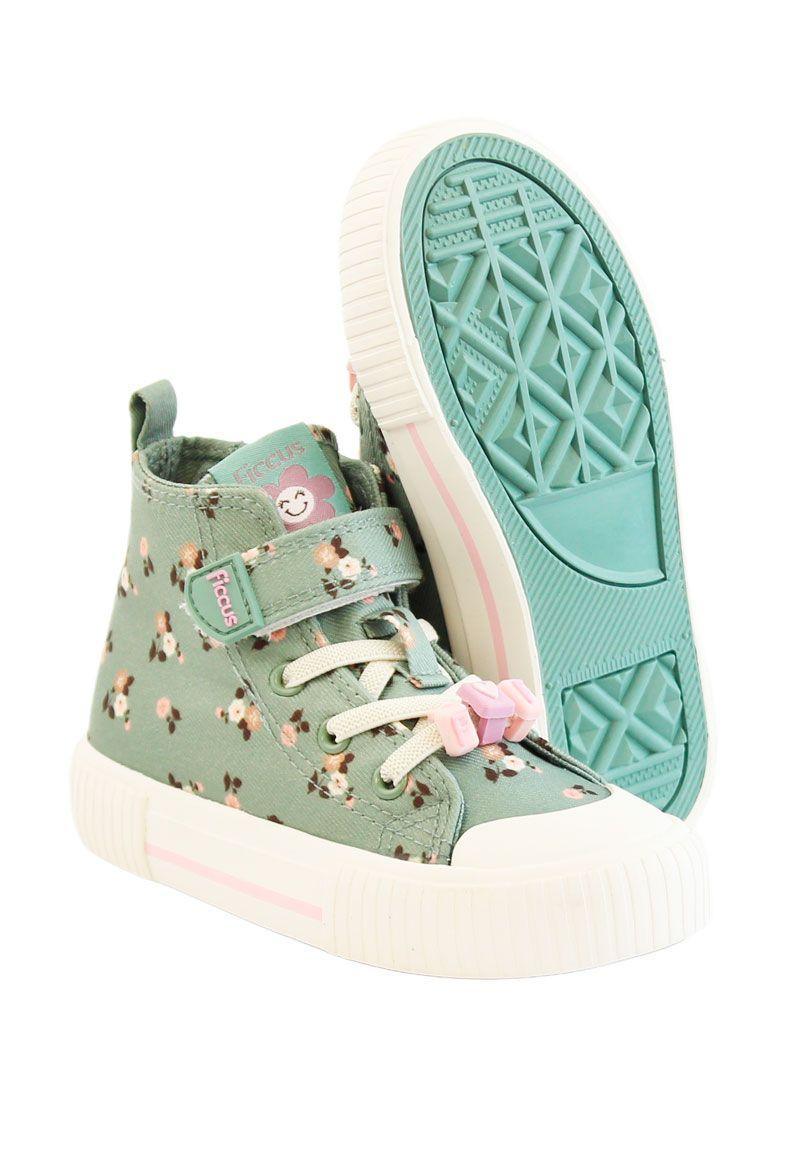 Zapatilla urbana caña velcro elastico kids niña 857-3
