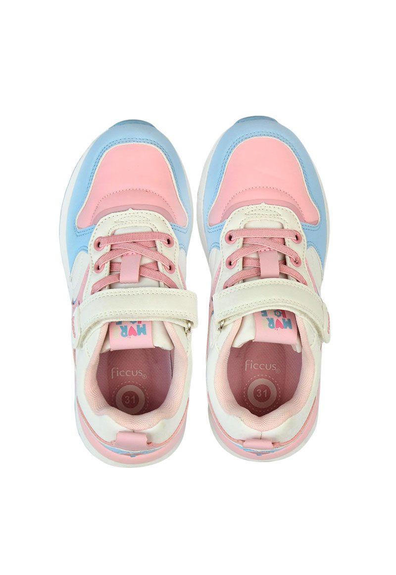 Zapatilla sport velcro elástico junior niña 915r-2
