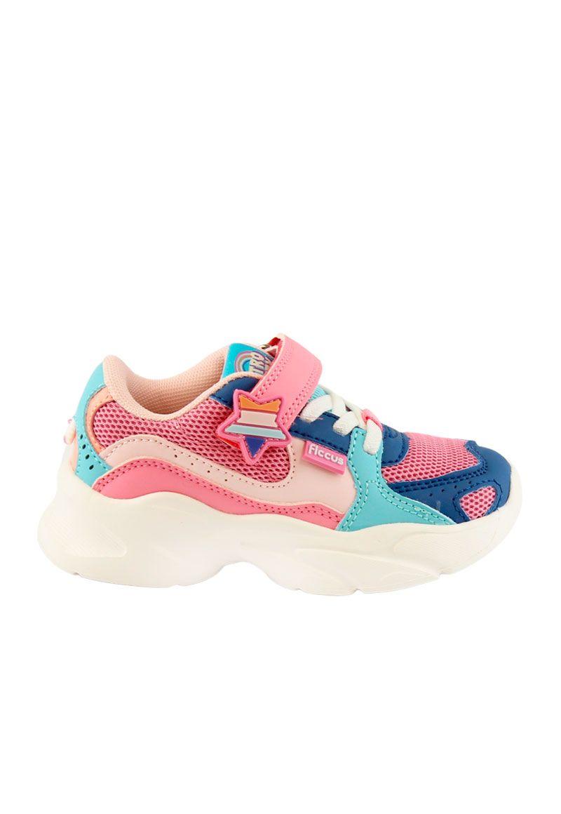 Zapatilla sport velcro elástico andante niña 860-0