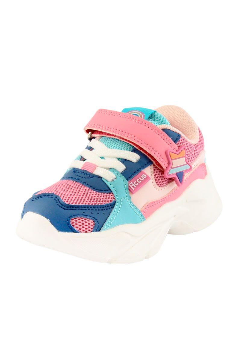 Zapatilla sport velcro elástico andante niña 860-1