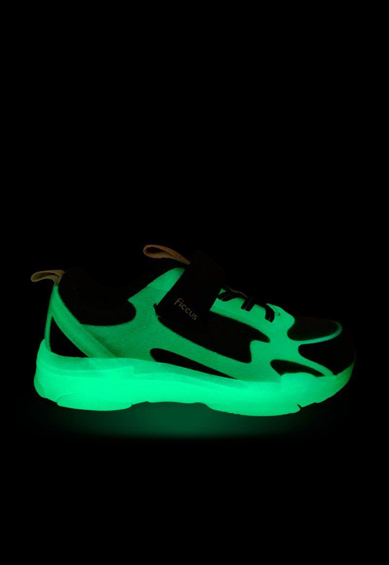 Zapatilla power ligths fluorescente velcro elástico kids niño 943-4