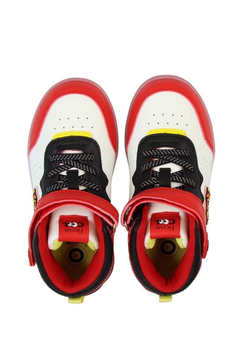 Zapatilla power ligths led caña velcro elástico kids niño 938-2