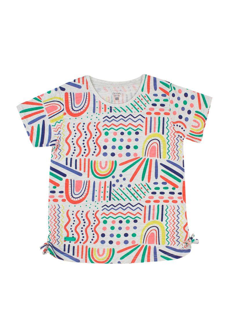 Polera junior niña estampada energy 387b-0