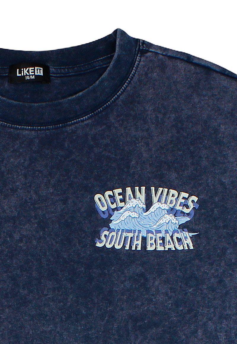 Polera teens niño desgastado splash 409-2