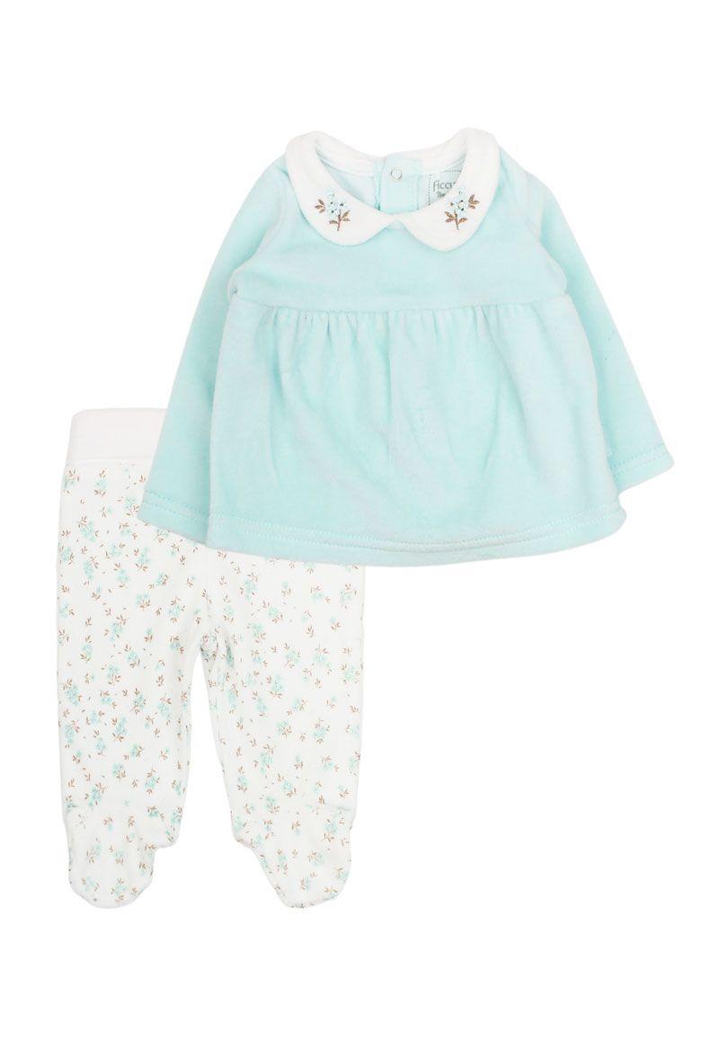 Conjunto newborn niña plush daisies 124-0