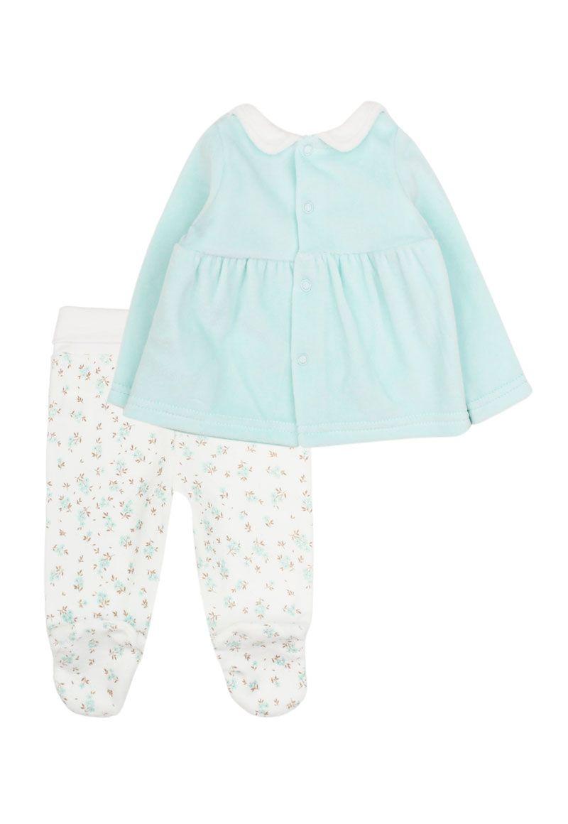 Conjunto newborn niña plush daisies 124-1