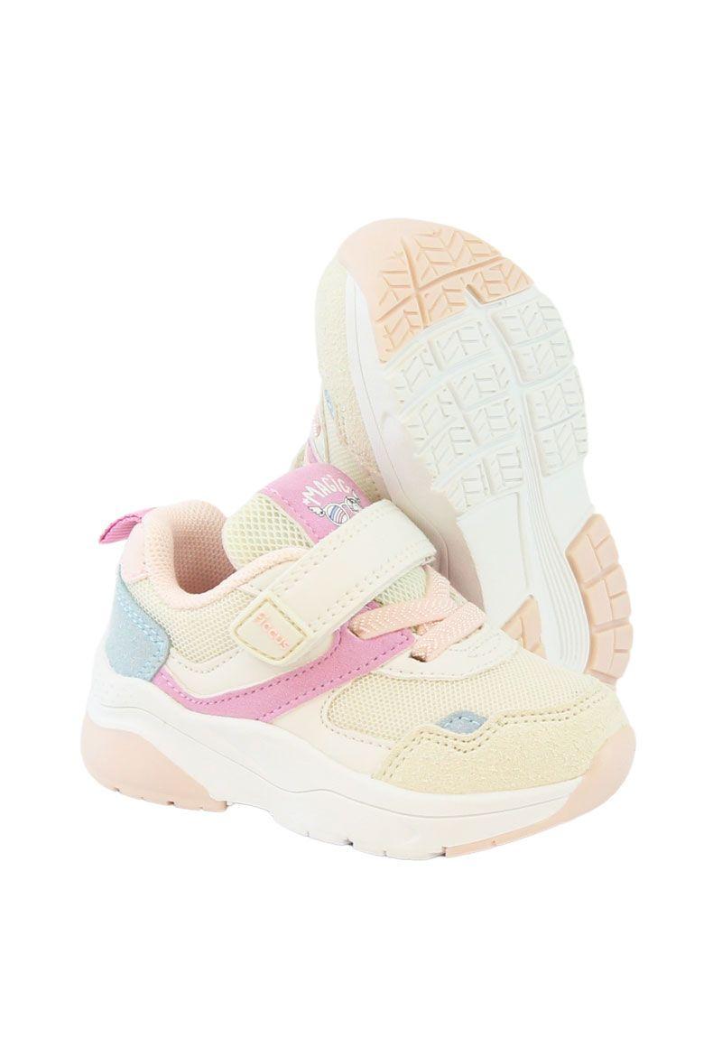 Zapatilla sport velcro elástico principiante niña 826-3