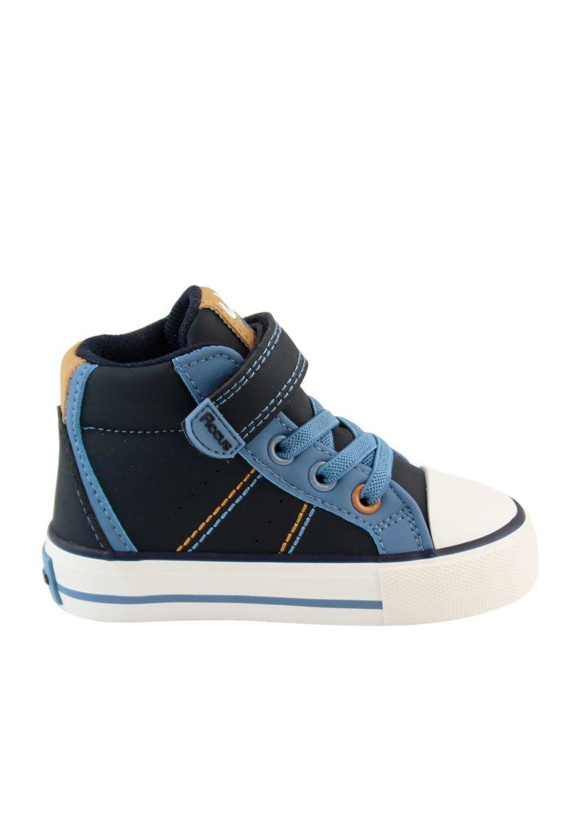 Zapatilla urbana caña velcro elástico a pararse niño 834-0