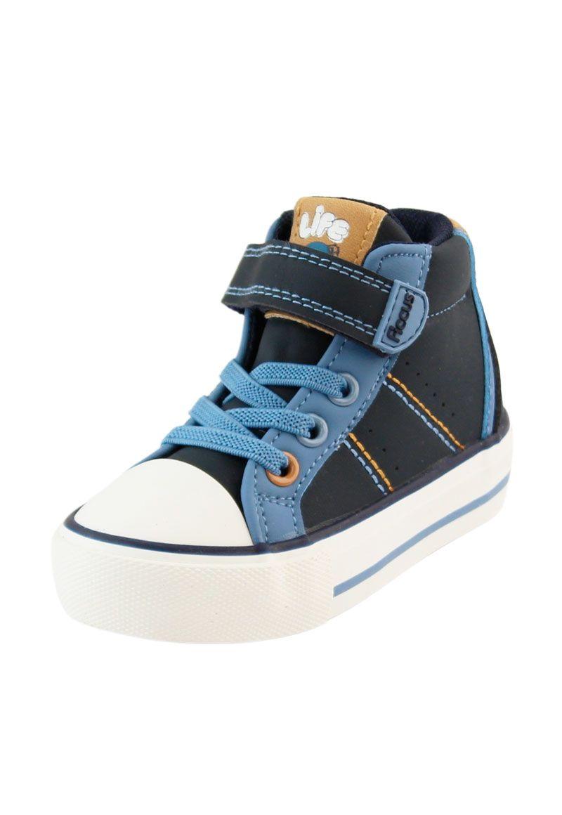 Zapatilla urbana caña velcro elástico a pararse niño 834-1