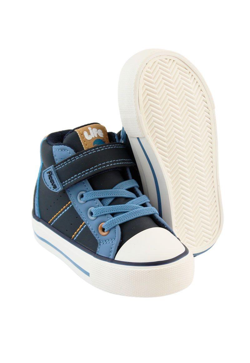 Zapatilla urbana caña velcro elástico a pararse niño 834-3