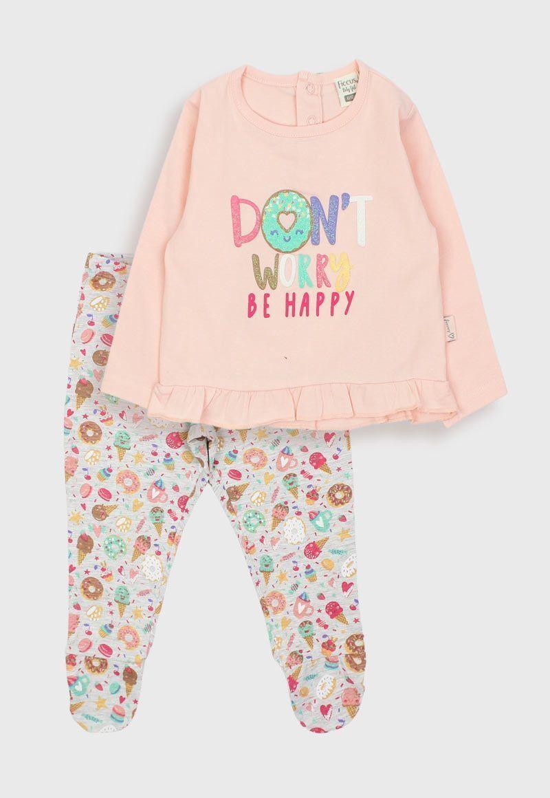 Pijama bebé niña algodón 225-0