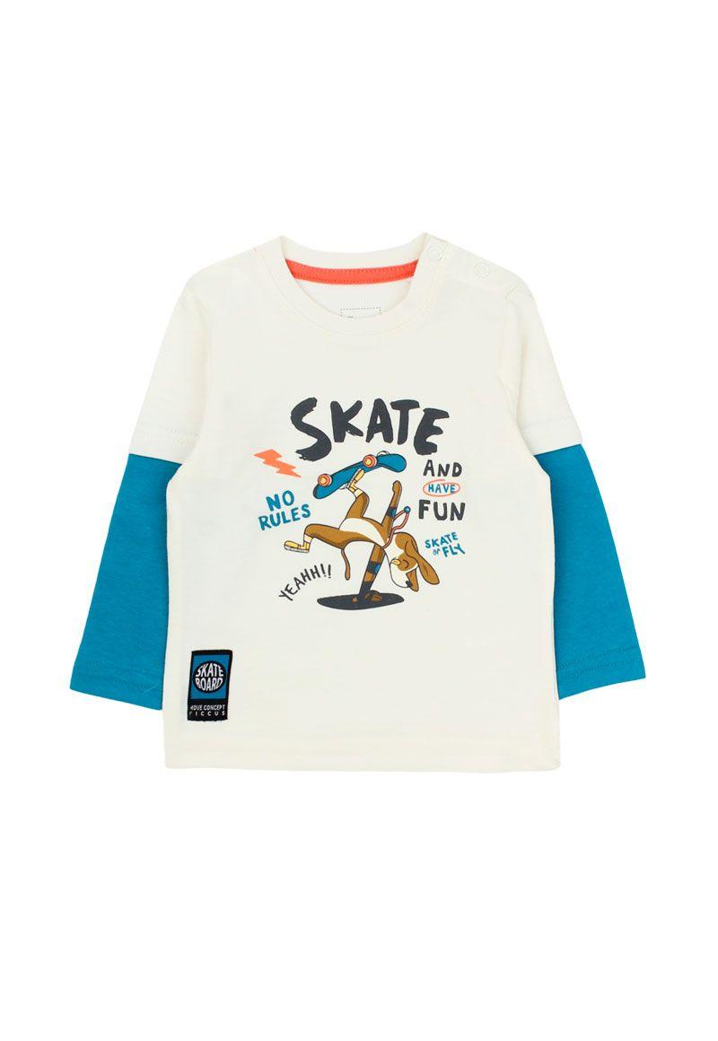 Polera bebé niño doble manga move 143b-0