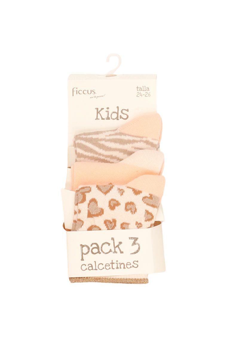 Pack 3 calcetines kids niña ficcus 652m-0