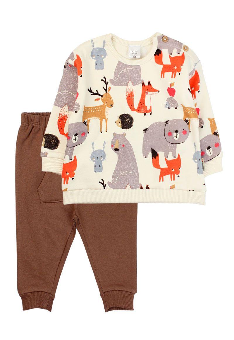 Buzo newborn niño algodón woodland 111-0