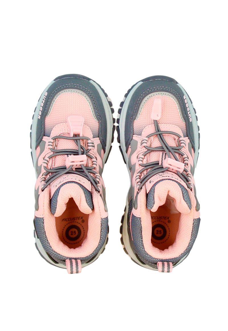 Zapatilla ficcustex caña velcro elástico kids niña 856-2