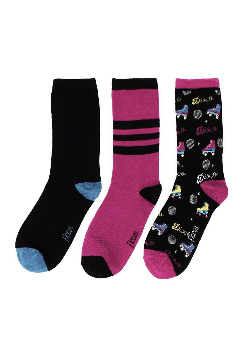 Pack 3 calcetines kids niña teens 657ñ-1