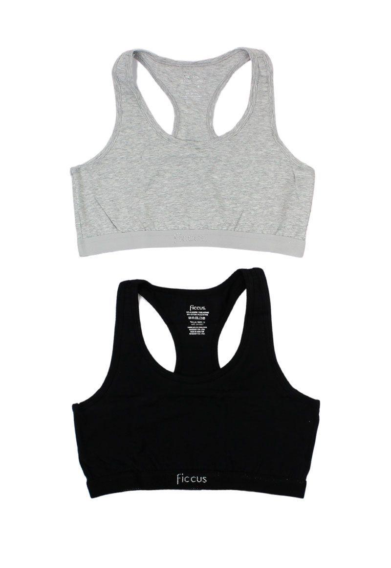 Pack doble sosten teens niña  liso 667-1