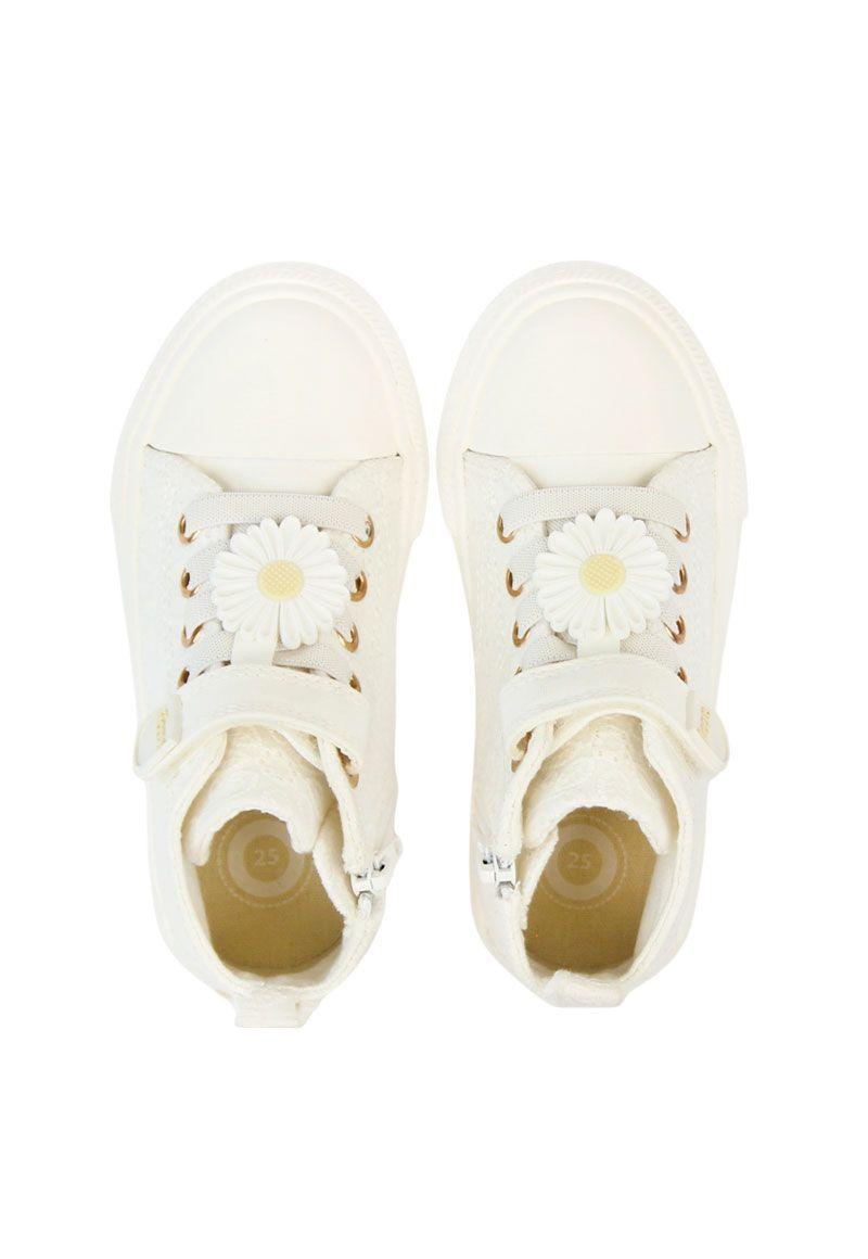 Zapatilla urbana caña velcro elástico kids niña 858r-2