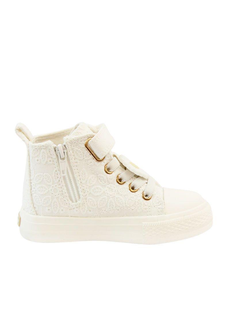 Zapatilla urbana caña velcro elástico kids niña 858r-4