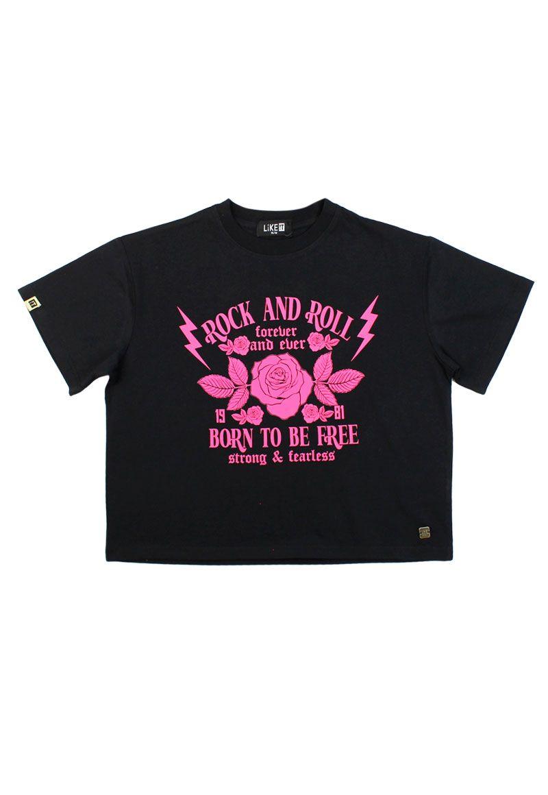 Polera teens niña estampada revolution 535-0