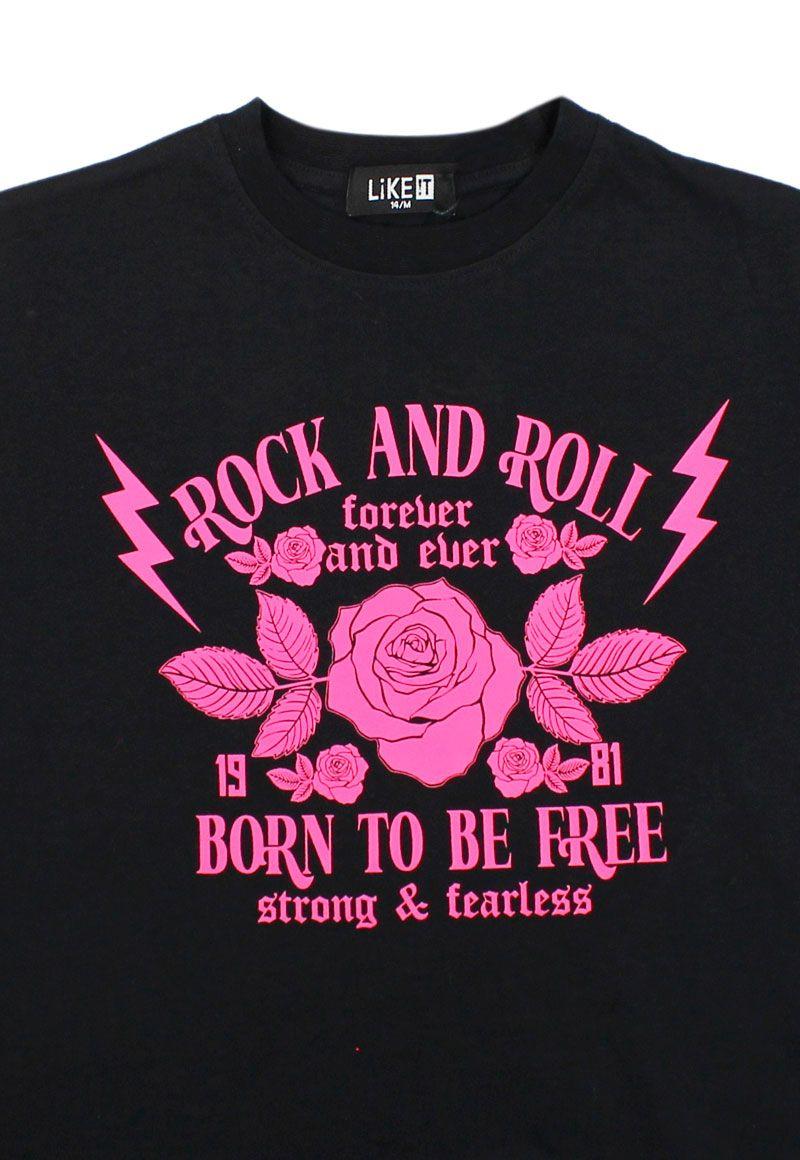 Polera teens niña estampada revolution 535-2