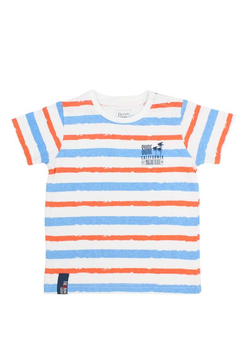 Polera kids niño listada malibu 239-0